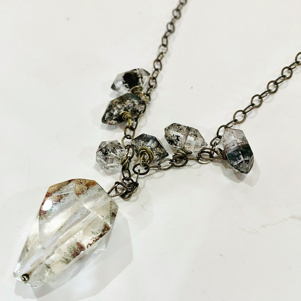 Herkimer and Quartz Multi-Stone Necklace
