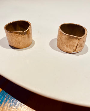 
                  
                    Load image into Gallery viewer, Bronze Metal Clay Chunky Bands
                  
                