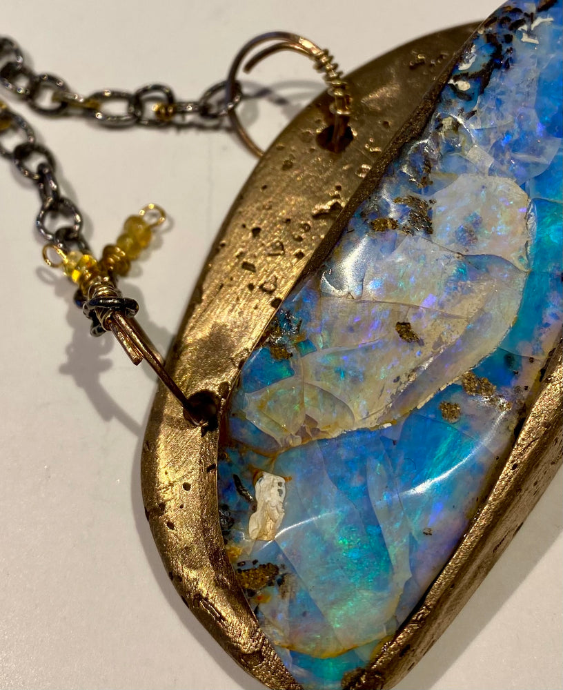 Large Australian Opal Necklace
