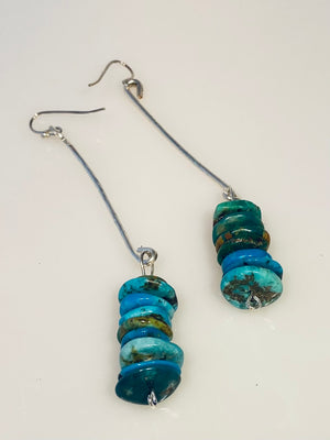 
                  
                    Load image into Gallery viewer, Multi Stone Turquoise Dangles
                  
                