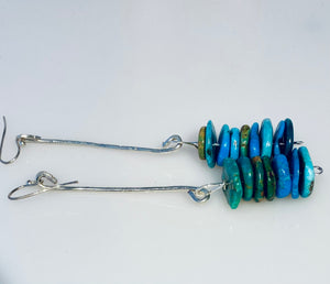 
                  
                    Load image into Gallery viewer, Multi Stone Turquoise Dangles
                  
                